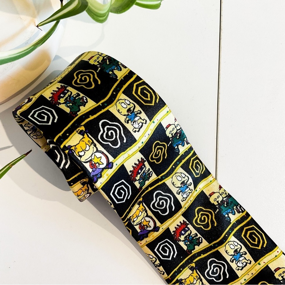 VINTAGE 90S RUGRATS Silk Men's Necktie
